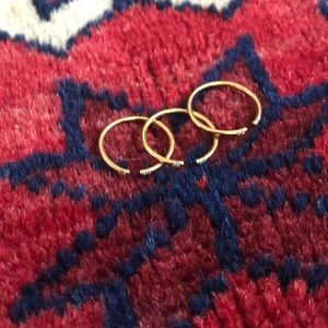 14k gold plated stackable rings